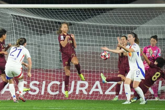 Olympique Lyonnais Vanessa Gilles during the Uefa Women s Champions League Group A soccer match between Roma and Olympique Lyonnais at the Rome s Tre Fontane stadium, Italy - Wednesday November 13, 2024 - Soccer ( Photo by Alfredo Falcone LaPresse )  Copyright: xAlfredoxFalcone LaPressex