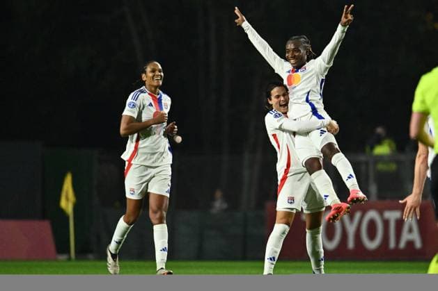 Melchie Dumornay of Olympique Lyonnais celebrates after scoring the gol of 0-2 during Group A - Day 3 - UEFA Women s Champions League 2023 24 between A.S. Roma and Olympique Lyonnais at the Tre Fontane Stadium on November 13, 2024 in Rome, Italy.  Copyright: xDomenicoxCippitelli IPAxSportx x xx IPA_51529095 IPA_Agency_IPA51529095