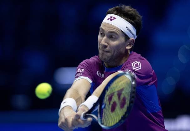 Casper Ruud of Norway in action Nitto ATP, Tennis Herren Finals, Day 7, Tennis, Inalpi Arena, Turin, Italy 16 Nov 2024  Copyright: xEllaxLing Shutterstockx 14893646l