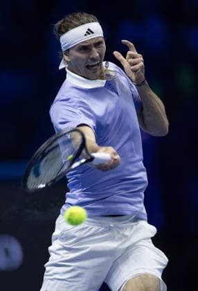 Alexander Zverev of Germany in action Nitto ATP, Tennis Herren Finals, Day 7, Tennis, Inalpi Arena, Turin, Italy 16 Nov 2024  Copyright: xEllaxLing Shutterstockx 14893646c