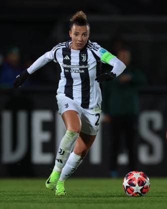 Biella, Italy, 12th November 2024. Arianna Caruso of Juventus during the UEFA Womens Champions League match at Stadio Vittorio Pozzo, Biella. Picture credit should read: Jonathan Moscrop Sportimage EDITORIAL USE ONLY. No use with unauthorised audio, video, data, fixture lists, club league logos or live services. Online in-match use limited to 120 images, no video emulation. No use in betting, games or single club league player publications. SPI-3451-0225