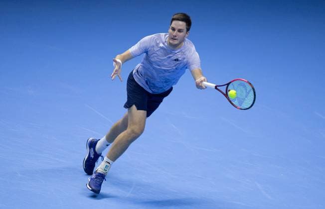 Henry Patten of Great Britain in action Nitto ATP, Tennis Herren Finals, Day 5, Tennis, Inalpi Arena, Turin, Italy 14 Nov 2024  Copyright: xEllaxLing Shutterstockx 14893644o
