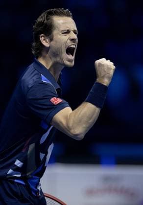 Wesley Koolhof of the Netherlands celebrates Nitto ATP, Tennis Herren Finals, Day 5, Tennis, Inalpi Arena, Turin, Italy 14 Nov 2024  Copyright: xEllaxLing Shutterstockx 14893644j