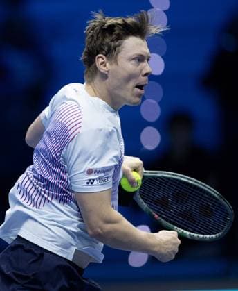 Harrii Heliovaara of Finland celebrates Nitto ATP, Tennis Herren Finals, Day 5, Tennis, Inalpi Arena, Turin, Italy 14 Nov 2024  Copyright: xEllaxLing Shutterstockx 14893644e
