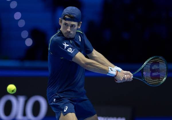 Alex de Minaur of Australia in action Nitto ATP, Tennis Herren Finals, Day 5, Tennis, Inalpi Arena, Turin, Italy 14 Nov 2024  Copyright: xEllaxLing Shutterstockx 14893644al