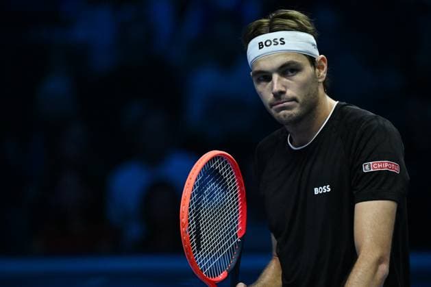 Taylor Fritz (USA) in action against Alex de Minaur (AUS) during day five of the Nitto ATP, Tennis Herren finals 2024 at Inalpi Arena on November 14, 2024 in Turin, Italy.  Copyright: xDomenicoxCippitelli IPAxSportx x xx IPA_51556353 IPA_Agency_IPA51556353