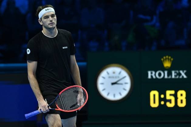 Taylor Fritz (USA) in action against Alex de Minaur (AUS) during day five of the Nitto ATP, Tennis Herren finals 2024 at Inalpi Arena on November 14, 2024 in Turin, Italy.  Copyright: xDomenicoxCippitelli IPAxSportx x xx IPA_51556361 IPA_Agency_IPA51556361