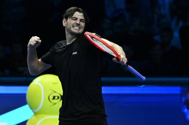 TENNIS - Internazionali di Tennis - Nitto ATP, Tennis Herren Finals - Fritz vs De Minaur Taylor Fritz (USA) wins against Alex de Minaur (AUS) during day five of the Nitto ATP finals 2024 at Inalpi Arena on November 14, 2024 in Turin, Italy. Turin Italy  Copyright: xIPAxSport ABACAx