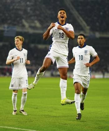 Ollie Watkins of England celebrates scoring the opening goal Greece v England, UEFA Nations League, League B, Group 2, Football, Olympic Stadium, Athens, Greece - 14 Nov 2024 EDITORIAL USE ONLY No use with unauthorised audio, video, data, fixture lists, club league logos or live services. Online in-match use limited to 120 images, no video emulation. No use in betting, games or single club league player publications. Copyright: xJavierxGarcia Shutterstockx 14902321aa