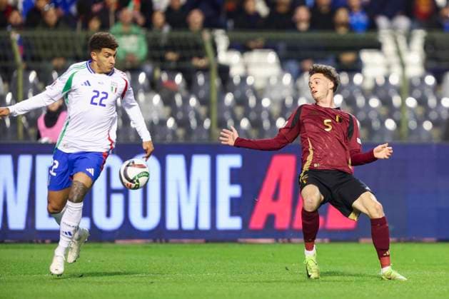 Belgium v Italy - UEFA Nations League 14 11 2024 BRUSSELS, BELGIUM - NOVEMBER 14 : De Cuyper Maxim midfielder of Belgium in action during the UEFA Nations League tournament League A Phase Group A2 match between Belgium and Italy on November 14, 2024 in Brussels, Belgium, 14 11 2024 Brussels Belgium  Copyright: xTomasxSiskx