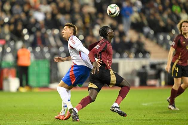 Belgium v Italy - UEFA Nations League 14 11 2024 BRUSSELS, BELGIUM - NOVEMBER 14 : Onana Amadou midfielder of Belgium during the UEFA Nations League tournament League A Phase Group A2 match between Belgium and Italy on November 14, 2024 in Brussels, Belgium, 14 11 2024 Brussels Belgium  Copyright: xNicoxVereeckenx