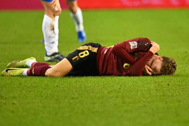 Belgium v Italy - UEFA Nations League 14 11 2024 BRUSSELS, BELGIUM - NOVEMBER 14 : Engels Arne midfielder of Belgium during the UEFA Nations League tournament League A Phase Group A2 match between Belgium and Italy on November 14, 2024 in Brussels, Belgium, 14 11 2024 Brussels Belgium  Copyright: xVincentxKalutx