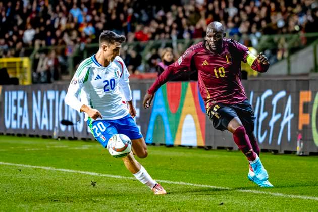 i20 , Belgium forwarder Romelu Lukaku, during the match Belgium Italy at the King Baudouin Stadiu for the UEFA Nations League League A Group A2 season 2024 2025 in BRUSSELS, Netherlands on 14 november 2024, photo by Marcel van Dorst EYE4images DeFodi Images not used in POL SRB CRO FRA GBR NED ITA USA Defodi 746 200403 Defodi-746 not used in POL SRB CRO FRA GBR NED ITA USA