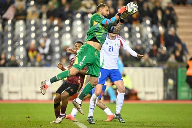 Belgium v Italy - UEFA Nations League 14 11 2024 BRUSSELS, BELGIUM - NOVEMBER 14 : Donnarumma Gianluigi goalkeeper of Italy in action during the UEFA Nations League tournament League A Phase Group A2 match between Belgium and Italy on November 14, 2024 in Brussels, Belgium, 14 11 2024 Brussels Belgium  Copyright: xNicoxVereeckenx