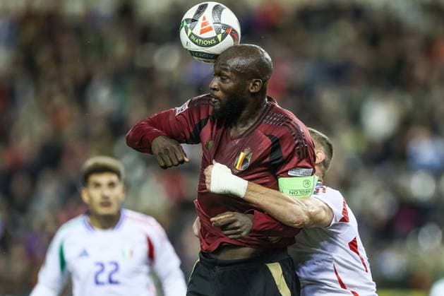 Belgium s Romelu Lukaku pictured in action during a soccer game between Belgian national soccer team Red Devils and Italy, match 5 (out of 6) in the League A Group 2 of the UEFA Nations League 2025 competition, Thursday 14 November 2024 in Brussels. BELGA PHOTO BRUNO FAHY BELGA PHOTO Bruno Fahy LaPresse BELGIUM OUT  Copyright: xBELGA LaPresse x