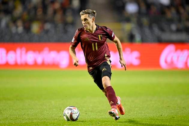Belgium v Italy - UEFA Nations League 14 11 2024 BRUSSELS, BELGIUM - NOVEMBER 14 : Trossard Leandro midfielder of Belgium during the UEFA Nations League tournament League A Phase Group A2 match between Belgium and Italy on November 14, 2024 in Brussels, Belgium, 14 11 2024 Brussels Belgium  Copyright: xNicoxVereeckenx