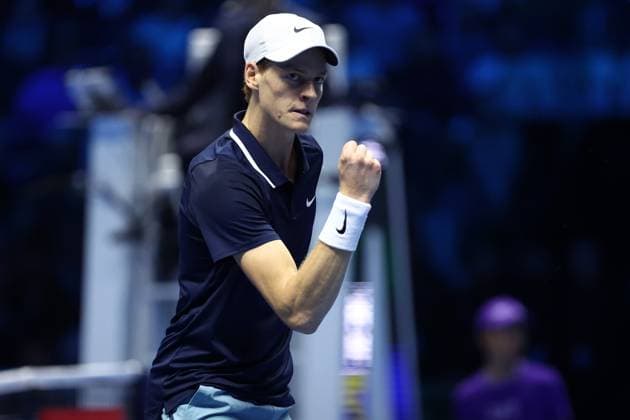 Jannik Sinner (Italy) celebrates, Day 5, Nitto ATP, Tennis Herren Finals 2024, INALPI Arena, November 14, 2024, Turin, Italy.