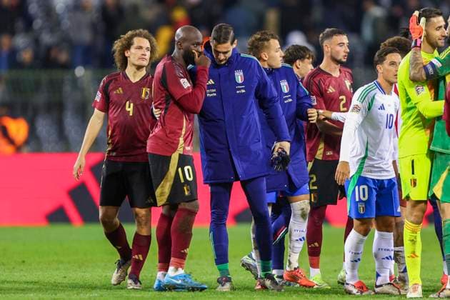 Belgium v Italy - UEFA Nations League 14 11 2024 BRUSSELS, BELGIUM - NOVEMBER 14 : Lukaku Romelu forward of Belgium after the game during the UEFA Nations League tournament League A Phase Group A2 match between Belgium and Italy on November 14, 2024 in Brussels, Belgium, 14 11 2024 Brussels Belgium  Copyright: xTomasxSiskx