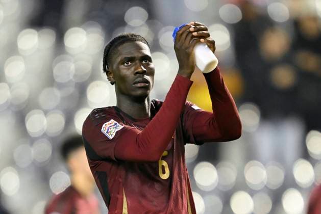 Belgium v Italy - UEFA Nations League 14 11 2024 BRUSSELS, BELGIUM - NOVEMBER 14 : Onana Amadou midfielder of Belgium during the UEFA Nations League tournament League A Phase Group A2 match between Belgium and Italy on November 14, 2024 in Brussels, Belgium, 14 11 2024 Brussels Belgium  Copyright: xNicoxVereeckenx