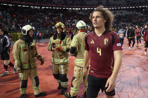 Belgium v Italy - UEFA Nations League 14 11 2024 BRUSSELS, BELGIUM - NOVEMBER 14 : Faes Wout defender of Belgium after the game during the UEFA Nations League tournament League A Phase Group A2 match between Belgium and Italy on November 14, 2024 in Brussels, Belgium, 14 11 2024 Brussels Belgium  Copyright: xTomasxSiskx