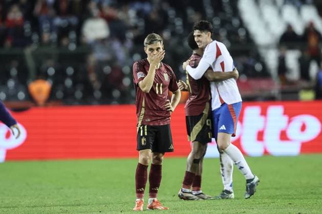 Belgium s Leandro Trossard looks dejected after a soccer game between Belgian national soccer team Red Devils and Italy, match 5 (out of 6) in the League A Group 2 of the UEFA Nations League 2025 competition, Thursday 14 November 2024 in Brussels. BELGA PHOTO BRUNO FAHY BELGA PHOTO Bruno Fahy LaPresse BELGIUM OUT  Copyright: xBELGA LaPresse x
