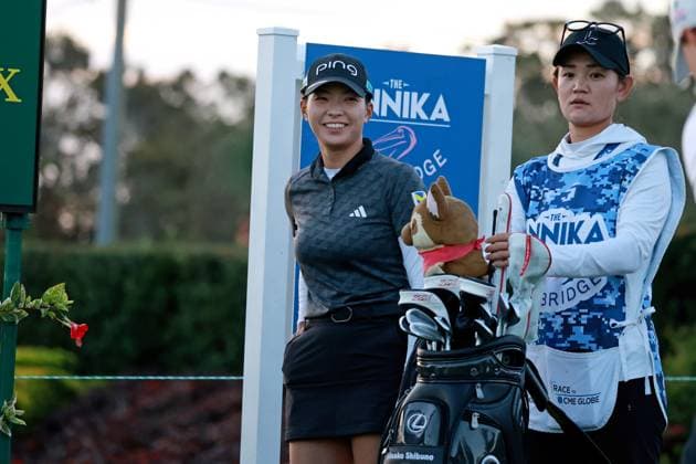 BELLEAIR, FL - NOVEMBER 14: PGA, Golf Herren player Hinako Shibuno waits on the first tee on November 14, 2024, during the first round of the LPGA, Golf Damen The ANNIKA driven by Gainbridge at Pelican Golf Club in Belleair, Florida. (Photo by Brian Spurlock Icon Sportswire) GOLF: NOV 14 LPGA The ANNIKA driven by Gainbridge at Pelican EDITORIAL USE ONLY Icon241114124