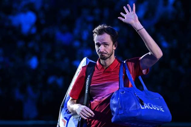 Nitto ATP, Tennis Herren Finals - Sinner Ousts Fritz Daniil Medvedev (RUS) during his third match at the 2024 Nitto ATP Finals in Turin, Italy, on November 14, 2024. Photo by Corinne Dubreuil ABACAPRESS.COM Turin Italy  Copyright: xDubreuilxCorinne ABACAx
