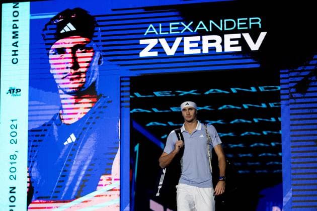 Germany s Alexander Zverev before the singles tennis match of the ATP, Tennis Herren World Tour Finals againstSpain s Carlos Alcaraz at the Inalpi Arena in Turin, Italy - - Friday, November 15, 2024.  Copyright: xMarcoxAlpozzi LaPressex