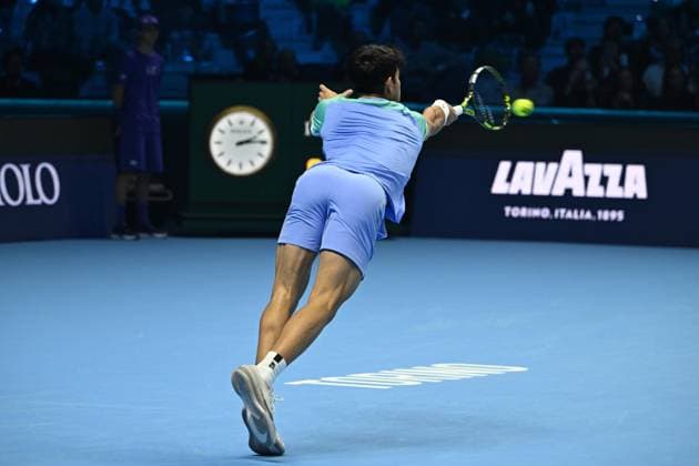 Foto IPP Massimo Rana Torino 15-11-2024 Tennis ATP, Tennis Herren Finals 2024 nella foto Carlos Alcaraz Italy Photo Press - World Copyright italy  Copyright: xR4924_italyphotopressx