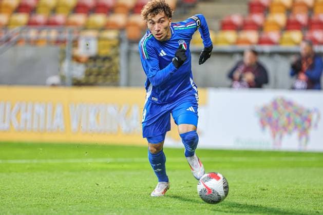 Fußball, U20 Elite League, Polen - Italien 15.11.2024 BIALYSTOK (POLAND) PILKA NOZNA (FOOTBALL) ELITE LEAGUE POLSKA U20 - WLOCHY U20 NZ DI MAGGIO LUCA FOTO KAMIL SWIRYDOWICZ CYFRASPORT NEWSPIX.PL --- Newspix.pl  241115CSKS038