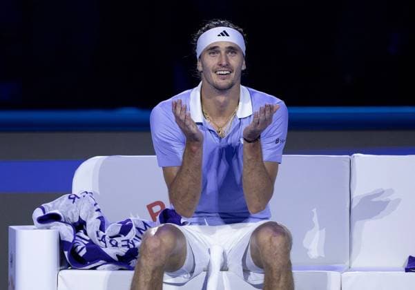 Alexander Zverev of Germany celebrates Nitto ATP, Tennis Herren Finals, Day 6, Tennis, Inalpi Arena, Turin, Italy 15 Nov 2024  Copyright: xEllaxLing Shutterstockx 14893645g