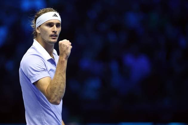 Alexander Zverev (Germany) celebrates, Day 6, Nitto ATP, Tennis Herren Finals 2024, INALPI Arena, November 15, 2024, Turin, Italy.