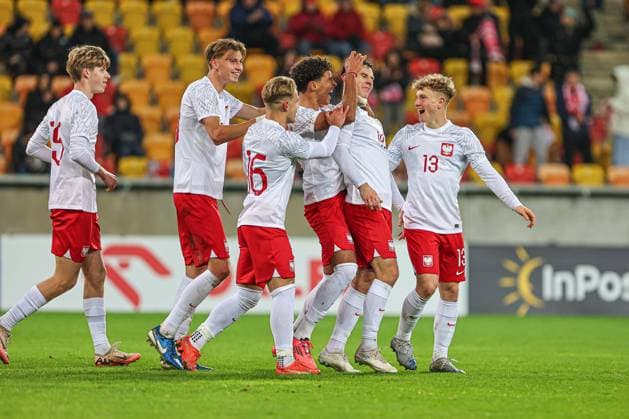 15.11.2024 BIALYSTOK (POLAND) PILKA NOZNA (FOOTBALL) ELITE LEAGUE POLSKA U20 - WLOCHY U20 NZ MARCEL KRAJEWSKI GOL RADOSC FOTO KAMIL SWIRYDOWICZ CYFRASPORT NEWSPIX.PL --- Newspix.pl  241115CSKS115
