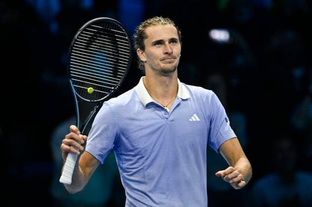 15th November 2024; Inalpi Arena, Turin, Italy; Nitto ATP, Tennis Herren Finals 2024 Day 6; Alexander Zverev of Germany celebrates his victory against Carlos Alcaraz of Spain  ActionPlus12715520 BestxImages