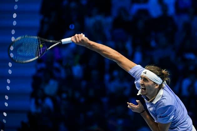15th November 2024; Inalpi Arena, Turin, Italy; Nitto ATP, Tennis Herren Finals 2024 Day 6; Alexander Zverev of Germany in action against Carlos Alcaraz of Spain  ActionPlus12715472 BestxImages