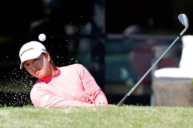 BELLEAIR, FL - NOVEMBER 15: LPGA, Golf Damen golfer Mao Saigo warms up in the practice area on November 15, 2024, during the second round of the LPGA The ANNIKA driven by Gainbridge at Pelican Golf Club in Belleair, Florida. (Photo by Brian Spurlock Icon Sportswire) GOLF: NOV 15 LPGA The ANNIKA driven by Gainbridge at Pelican EDITORIAL USE ONLY Icon24111563