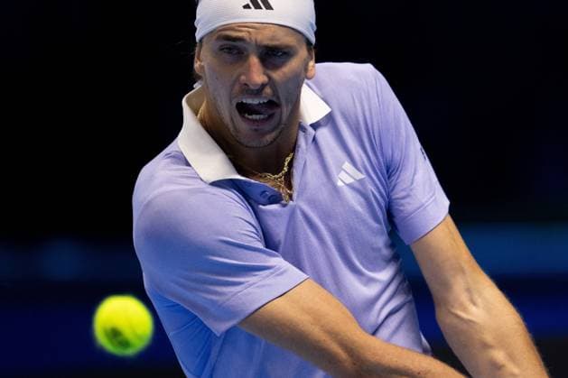 Germany s Alexander Zverev returns the ball to United States Taylor Fritz during& xa0;their singles tennis match of the ATP, Tennis Herren World Tour Finals at the Inalpi Arena, in Turin, Italy - - Saturday, November 16, 2024.  Copyright: xMarcoxAlpozzi LaPressex