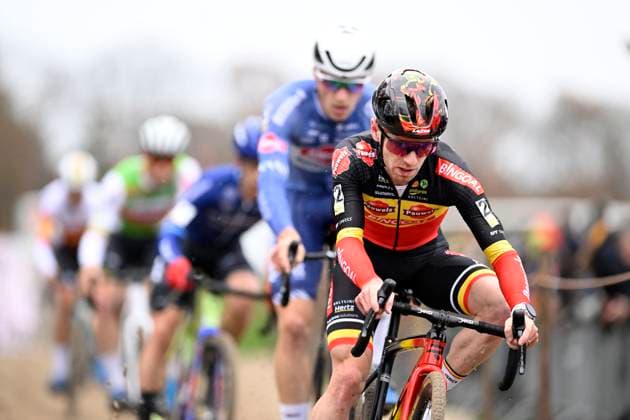 2024 Superprestige Cyclocross Merksplas MERKSPLAS, BELGIUM - NOVEMBER 16 : Iserbyt Eli (BEL) of Pauwels Sauzen - Bingoal in action during the 4th leg of the men elite 2024 - 2025 Telenet Superprestige cyclocross race : the Aardbeiencross of Merksplas on November 16, 2024 in Merksplas, Belgium, 16 11 2024 Merksplas Belgium  Copyright: xNicoxVereeckenx