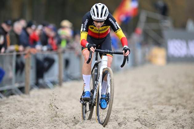 2024 Superprestige Cyclocross Merksplas MERKSPLAS, BELGIUM - NOVEMBER 16 : Cant Sanne (BEL) of Crelan - Corendon in action during the 4th leg of the women elite 2024 - 2025 Telenet Superprestige cyclocross race : the Aardbeiencross of Merksplas on November 16, 2024 in Merksplas, Belgium, 16 11 2024 Merksplas Belgium  Copyright: xNicoxVereeckenx