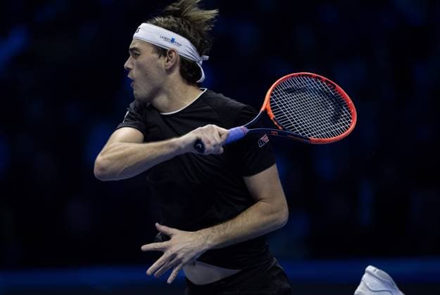 Taylor Fritz of USA in action Nitto ATP, Tennis Herren Finals, Day 7, Tennis, Inalpi Arena, Turin, Italy 16 Nov 2024  Copyright: xEllaxLing Shutterstockx 14893646ag