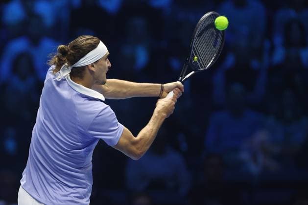 Alexander Zverev (Germany) looks on, controls the ball, Day 7, Nitto ATP, Tennis Herren Finals 2024, INALPI Arena, November 16, 2024, Turin, Italy.