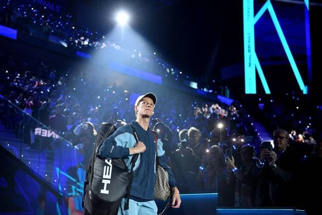 November 16, 2024, Turin, Italy: Jannik Sinner of Italy plays the match against Casper Ruud of Norway during the match of Nitto ATP, Tennis Herren Finals in Turin, Italy, 16 November 2024 ..The ATP men s single world number 1 is preparing for the ATP Finals that will run from 10-17 November in Turin ANSA ALESSANDRO DI MARCO NITTO ATP FINALS TORINO 2024  - ZUMAa110 20241116_zaf_a110_014 Copyright: xAlessandroxDixMarcox