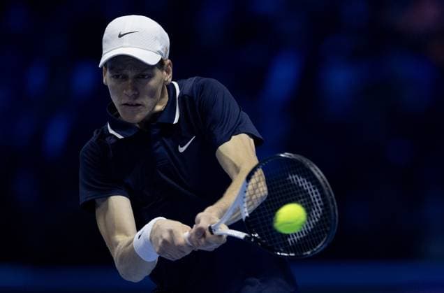 Jannik Sinner of Italy in action Nitto ATP, Tennis Herren Finals, Day 7, Tennis, Inalpi Arena, Turin, Italy 16 Nov 2024  Copyright: xEllaxLing Shutterstockx 14893646bm