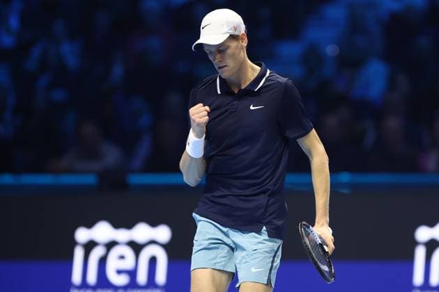 Jannik Sinner (Italy) celebrates, Day 7, Nitto ATP, Tennis Herren Finals 2024, INALPI Arena, November 16, 2024, Turin, Italy.