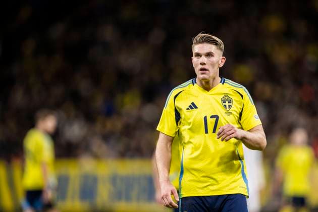 241116 Viktor Gyökeres of Sweden during the Nations League football match between Sweden and Slovakia on November 16, 2024 in Stockholm Photo Johanna Säll BILDBYRAN code JL JM0614 bbeng fotboll football soccer fotball nations league uefa nations league sverige sweden sverige a slovakien slovakia  Copyright: JOHANNAxSÄLL BB241116ZY036