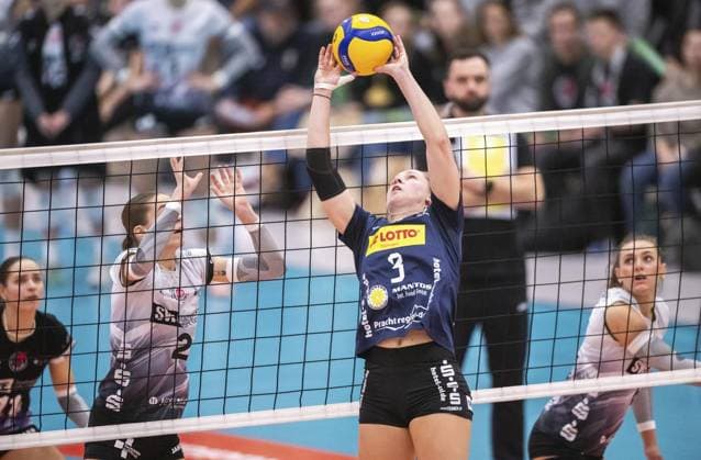 VOLLEYBALL WOMEN 1 BL SWE SUHL FOR EDITORIAL PURPOSES ONLY EDITORIAL USE ONLY p 16 11 2024 Erfurt Volleyball 1 Bundesliga Season 2024 2025 Women 9 Matchday Riethsporthalle Schwarz Weiss Erfurt VfB Suhl LOTTO Thüringen im Foto Lara Nagels VfB Suhl LOTTO Thüringen Germany Thueringen Erfurt Copyright SaschaxFromm Copyright: SaschaxFromm doc7y36jjd04qtze6ku9bf ,EDITORIAL USE ONLY Copyright: SaschaxFromm