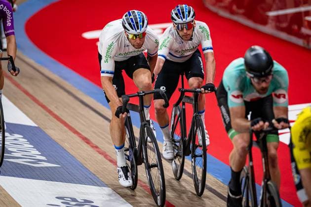 KLUGE Roger, REINHARDT Theo Lotto Zesdaagse Vlaanderen Gent 2024 KLUGE Roger REINHARDT Theo GER Schneider Electric Germany Landscape horizontal Landscape Event Event Lotto Zesdaagse Vlaanderen Gent 2024 Category Category Cycling Track Cycling Sixdays Elite Men Location Location Europe Belgium Gent Citadelpark tÂ Kuipke Discipline Madison Distance m Date Date 16 11 2024 Saturday Day 6