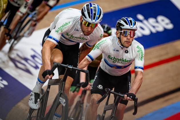 KLUGE Roger, REINHARDT Theo Lotto Zesdaagse Vlaanderen Gent 2024 KLUGE Roger REINHARDT Theo GER Schneider Electric Germany Landscape horizontal Landscape Event Event Lotto Zesdaagse Vlaanderen Gent 2024 Category Category Cycling Track Cycling Sixdays Elite Men Location Location Europe Belgium Gent Citadelpark tÂ Kuipke Discipline Madison Distance m Date Date 16 11 2024 Saturday Day 6