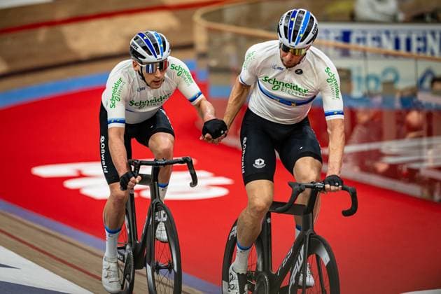 KLUGE Roger, REINHARDT Theo Lotto Zesdaagse Vlaanderen Gent 2024 KLUGE Roger REINHARDT Theo GER Schneider Electric Germany Landscape horizontal Landscape Event Event Lotto Zesdaagse Vlaanderen Gent 2024 Category Category Cycling Track Cycling Sixdays Elite Men Location Location Europe Belgium Gent Citadelpark tÂ Kuipke Discipline Madison Distance m Date Date 16 11 2024 Saturday Day 6