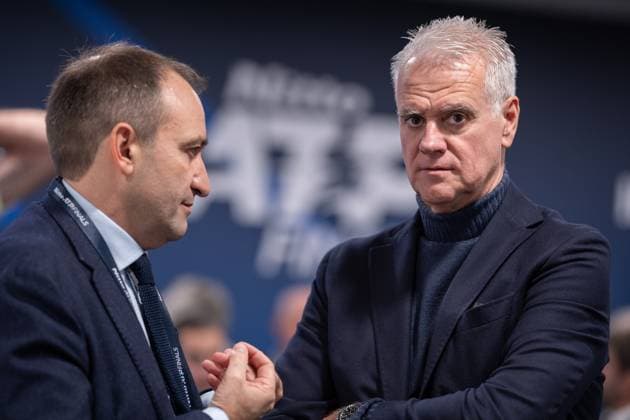Lo Russo and Zangrillo attendÕs ATP, Tennis Herren Finals closing press conference, PK, Pressekonferenz at the Inalpi Arena in Turin, Italy - - Saturday, November 16, 2024.  Copyright: xMarcoxAlpozzi LaPressex